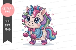 Cute unicorn clipart png Product Image 1