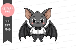 Cute bat clipart png Product Image 1