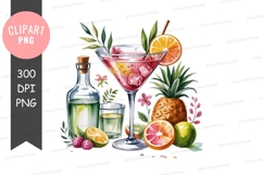 Tropical cocktail with fresh fruits Product Image 1