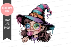 Whimsical witch clipart png Product Image 1
