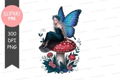 Enchanted fairy on a mushroom Product Image 1