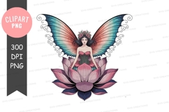 Enchanted fairy on a lotus flower Product Image 1