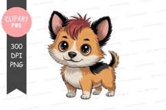 Adorable cartoon dog with spiky hair Product Image 1