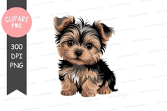 Cute yorkshire terrier puppy clipart png Product Image 1