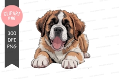 Cute st. bernard puppy clipart png Product Image 1