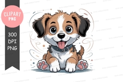 Happy puppy clipart png Product Image 1
