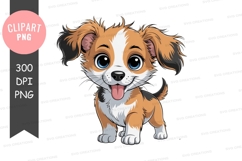 Happy puppy clipart png Product Image 1