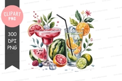 Refreshing summer drinks clipart png Product Image 1