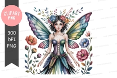 Enchanted fairy with colorful wings Product Image 1