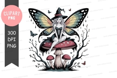 Enchanted fairy on a mushroom Product Image 1