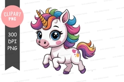 Playful unicorn clipart png Product Image 1