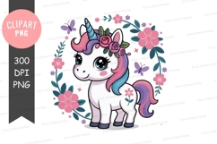 Magical unicorn clipart png Product Image 1