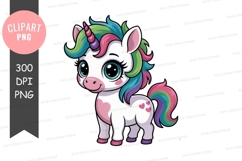 Cute unicorn clipart png Product Image 1