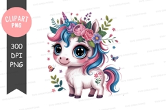 Adorable unicorn with floral crown Product Image 1