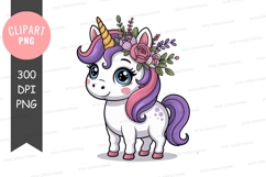 Magical unicorn clipart png Product Image 1