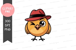 Stylish bird wearing a hat Product Image 1