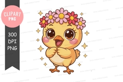 Adorable chick with flower crown Product Image 1