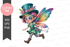 Whimsical fairy with rainbow wings Product Image 1