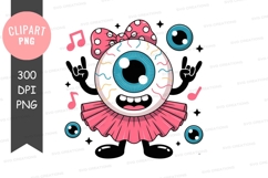 Whimsical eye character clipart png Product Image 1