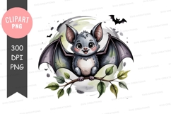 Cute bat clipart png Product Image 1