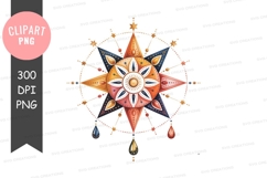 Mystical star with cosmic elements Product Image 1