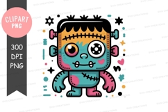 Whimsical frankenstein's monster clipart png Product Image 1