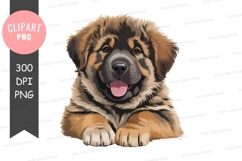 Happy puppy clipart png Product Image 1