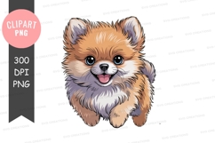 Happy pomeranian puppy clipart png Product Image 1