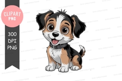 Happy puppy clipart png Product Image 1