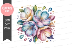 Colorful bouquet of flowers clipart png Product Image 1