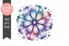 Colorful flower clipart png Product Image 1
