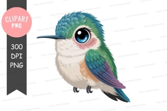 Colorful hummingbird clipart png Product Image 1