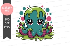 Cute octopus clipart png Product Image 1