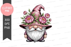 Whimsical gnome with floral hat Product Image 1