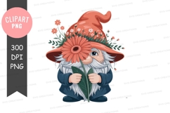 Whimsical gnome with flower Product Image 1