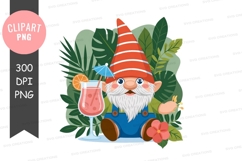 Tropical gnome with cocktail Product Image 1