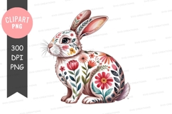 Decorative rabbit clipart png Product Image 1