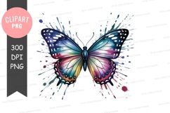 Vibrant butterfly clipart png Product Image 1