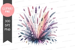 Colorful floral burst clipart png Product Image 1