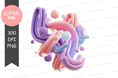 Abstract 3d shapes clipart png Product Image 1