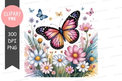 Vibrant butterfly in a flowery meadow Product Image 1