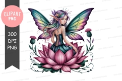 Enchanted fairy on a lotus flower Product Image 1