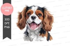 Happy cavalier king charles spaniel clipart png Product Image 1