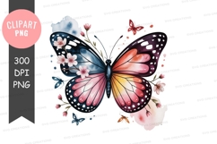 Colorful butterfly with flowers Product Image 1