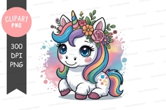 Magical unicorn clipart png Product Image 1