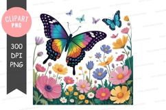 Vibrant butterfly in a flowery meadow Product Image 1