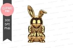 Golden bunny with bow tie Product Image 1