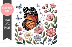 Butterfly in a flower garden Product Image 1
