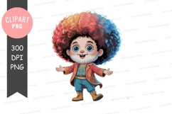 Vibrant character with colorful hair Product Image 1