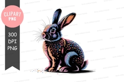 Colorful rabbit clipart png Product Image 1